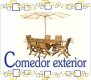  COMEDOR EXTERIOR CON SILLAS Y PARASOL 